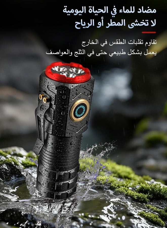 KSYN KO-KO Super Bright Rechargeable Flashlight, Aluminum Alloy, with Strong Magnet - Zoomable, Strobe & SOS, IPX7 Waterproof, for Home, Outdoor, Camping, Emergency (Can Light Matches) - Image 4