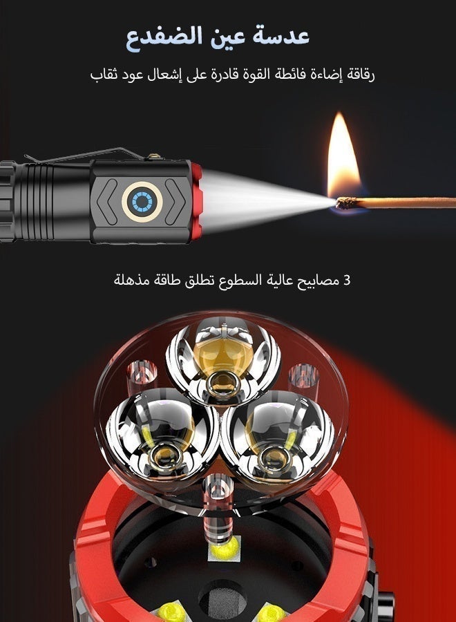 KSYN KO-KO Super Bright Rechargeable Flashlight, Aluminum Alloy, with Strong Magnet - Zoomable, Strobe & SOS, IPX7 Waterproof, for Home, Outdoor, Camping, Emergency (Can Light Matches) - Image 5