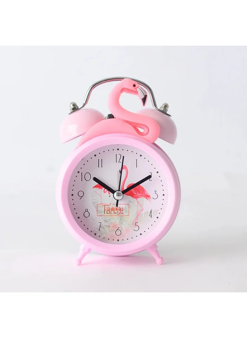 Forzacase Pink Flamingo Design Medium Size Alarm Clock with Light and Alarm - FC729