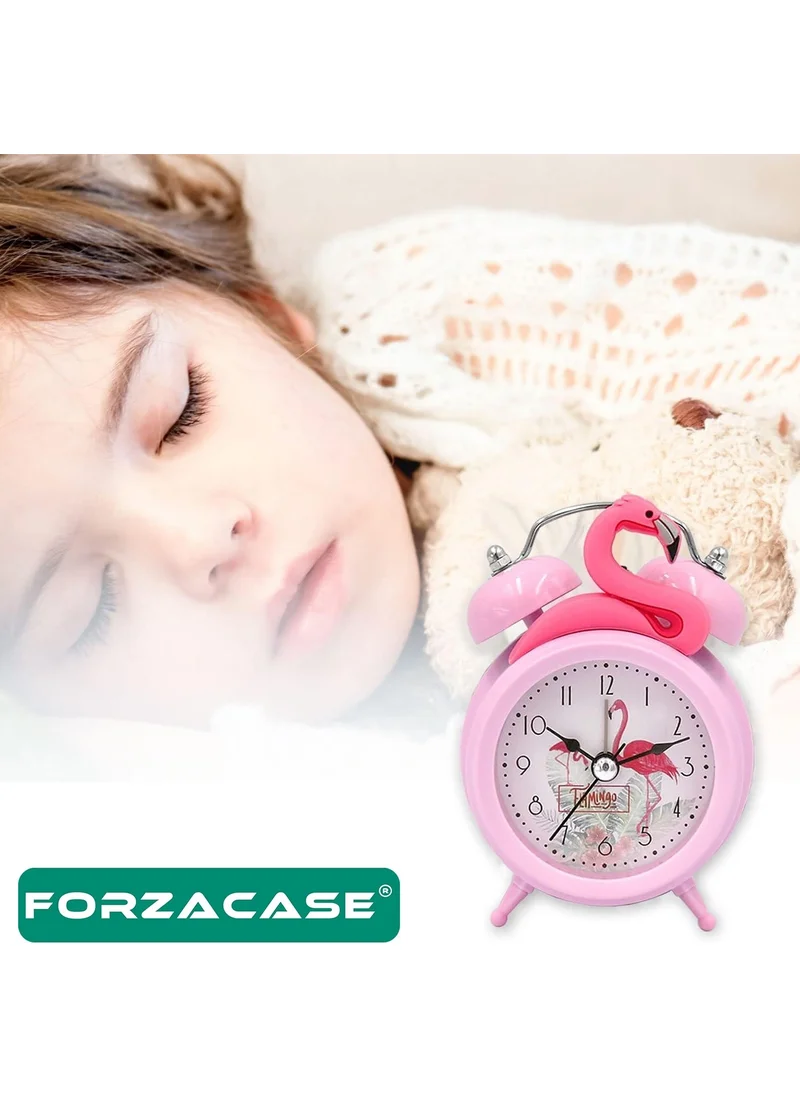 فورزاكاس Pink Flamingo Design Medium Size Alarm Clock with Light and Alarm - FC729