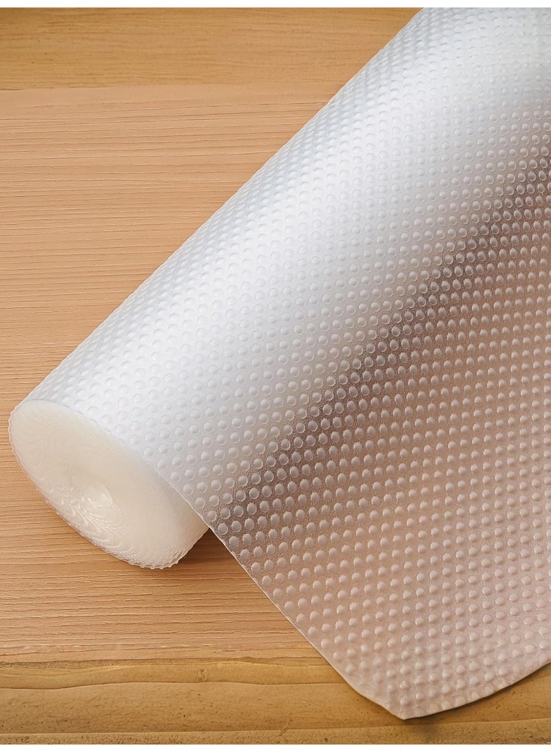 حصائر الرفوف، حصائر درج المطبخ 45 × 500 سم، واقي خزانة من EVA غير لاصق، بطانة الخزانة، بطانة الثلاجة - Image 1