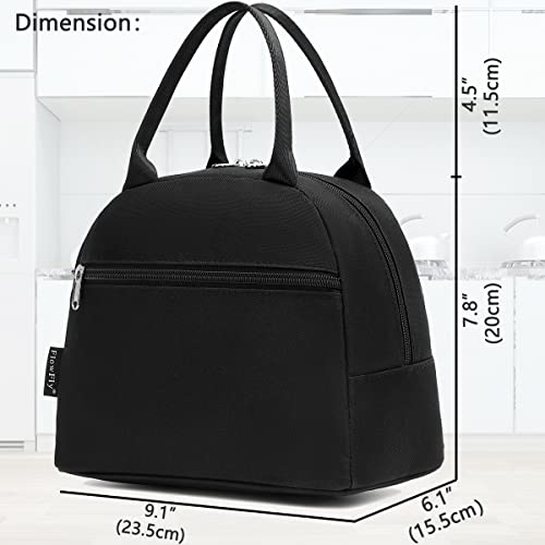 FlowFly Insulated Lunch Cooler Bag - Tote Bag Organizer for Women/Men, Black - Image 3