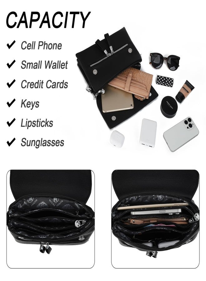Gladdon Small Crossbody Purse for Women Trendy Shoulder Bag with Adjustable Strap Ladies Handbags Black - Image 3