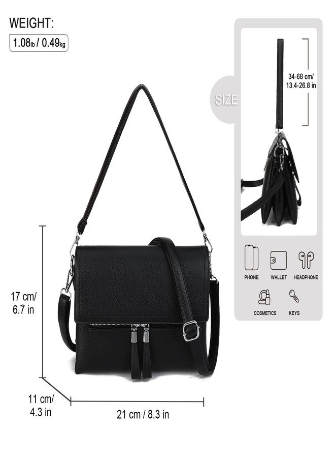 Gladdon Small Crossbody Purse for Women Trendy Shoulder Bag with Adjustable Strap Ladies Handbags Black - Image 2