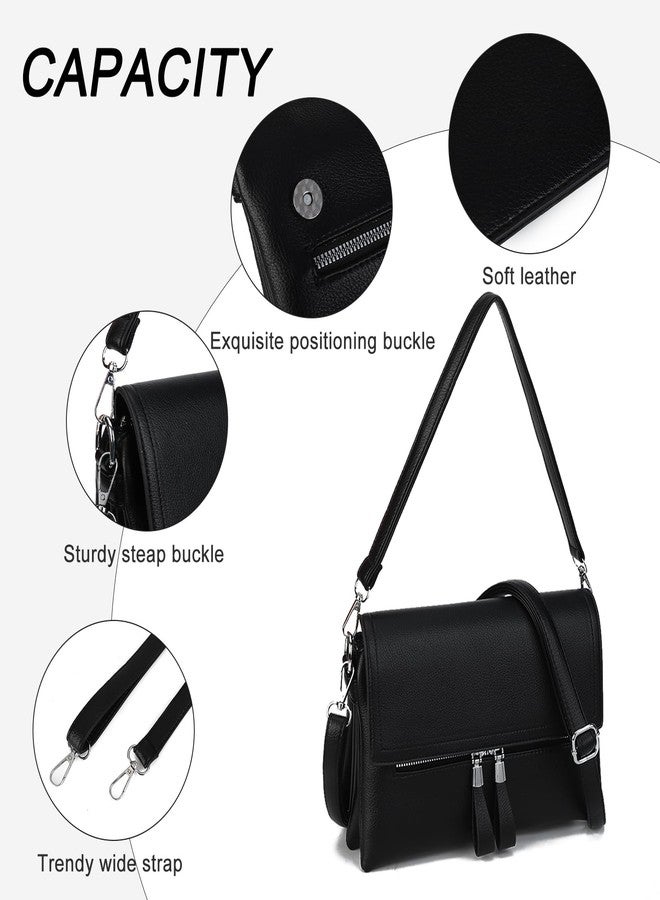 Gladdon Small Crossbody Purse for Women Trendy Shoulder Bag with Adjustable Strap Ladies Handbags Black - Image 4
