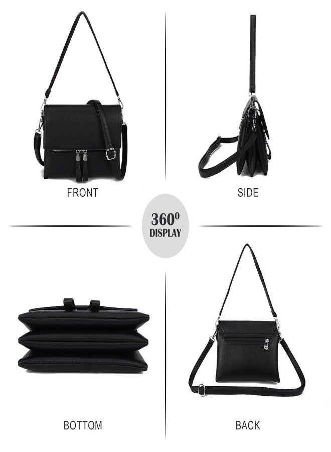 Gladdon Small Crossbody Purse for Women Trendy Shoulder Bag with Adjustable Strap Ladies Handbags Black - Image 5