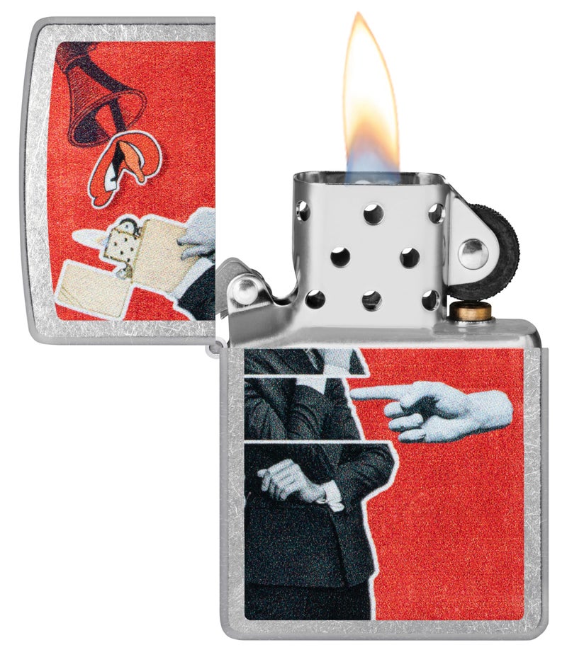 Zippo Collage Design Street Chrome, Silver, Pocket Fuel Windproof Premium Lighter (BIS Certifed) - Image 3