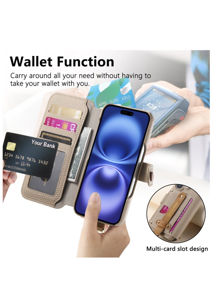 YANCI iPhone 16 Pro Max Case, iPhone 16 Pro Max Wallet Case with Card Holder,iPhone 16 Pro Max Phone Cover,Leather Flip Folio Case for iPhone 16 Pro Max 6.9'' - Image 2