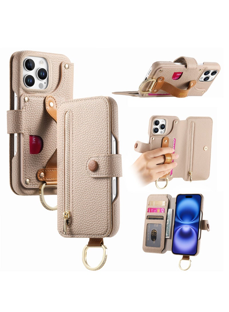 YANCI iPhone 16 Pro Max Case, iPhone 16 Pro Max Wallet Case with Card Holder,iPhone 16 Pro Max Phone Cover,Leather Flip Folio Case for iPhone 16 Pro Max 6.9'' - Image 1