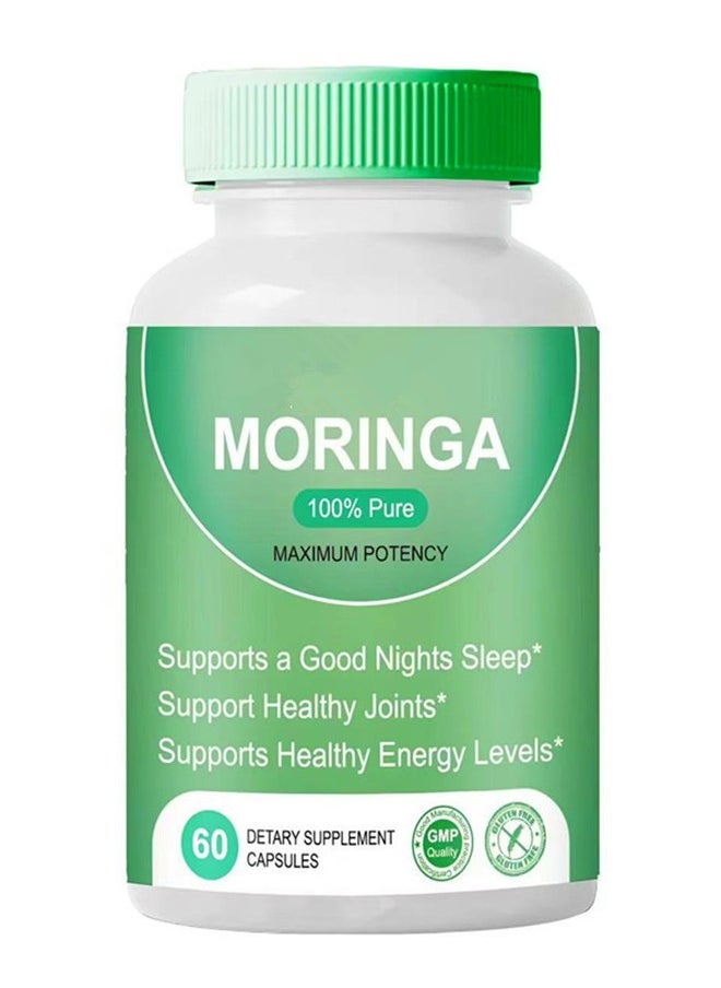 Moringa - Moringa Powder Capsules Nutritious Moringa Powder Natural Green Antioxidant Superfood Supports Energy Gut Health Supports Joint Health Night's Sleep Essential Vitamins Amino Acids - Image 1