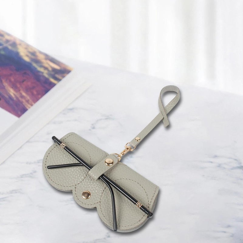 Eitheo Fancy Cute Eyeglasses/Sunglasses Case for Women/Girls Fashionable Stylish and for Travel Leather Look with Hook for Hand Bags Trendy Eyeglasses pouch, Ideal for Sunglasses- Stylish & Protective - Image 2