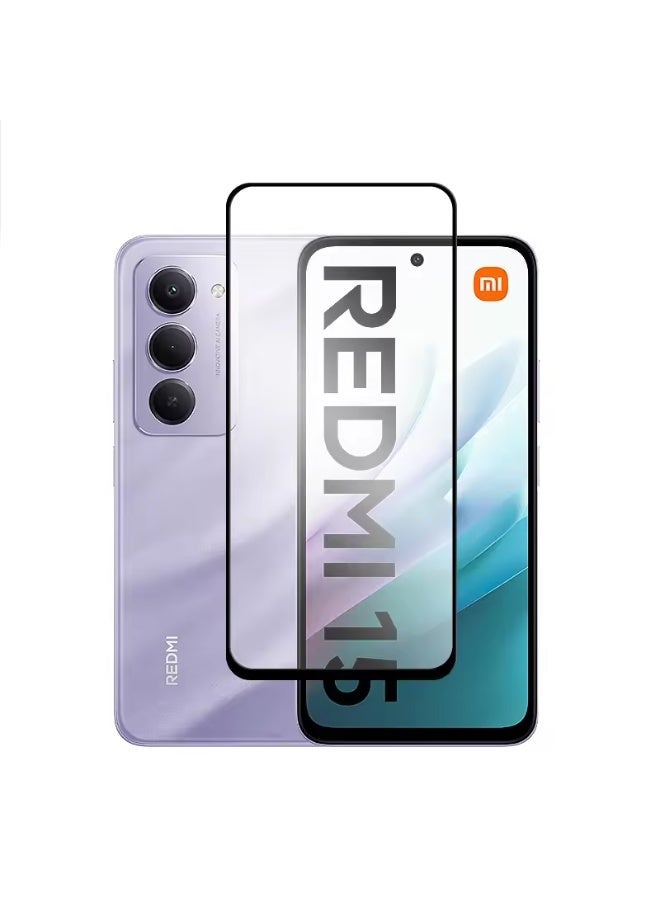 شيك فايب واقي شاشة من الزجاج المقوى لهاتف Redmi 15 5G، [عبوة واحدة] طبقة حماية صلابة 9H لهاتف Redmi 15 5G، شفاف للغاية، مضاد للخدش، طبقة زجاجية مقواة خالية من الفقاعات - Image 1