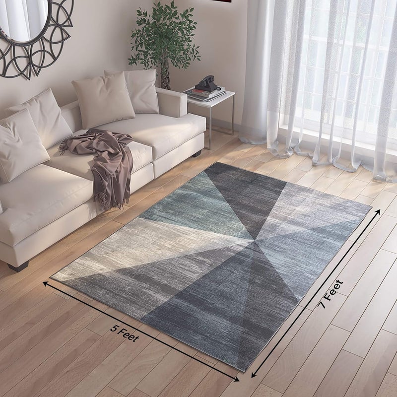 Status Contract Status 3D Printed Perfect Home Rugs Carpet for Living Area | Rug and Carpet for Bedroom |Rug and Carpet for Dining Table Rug Floor Carpet with Anti Slip Backing (5 x 7, Design - 312) - Image 2