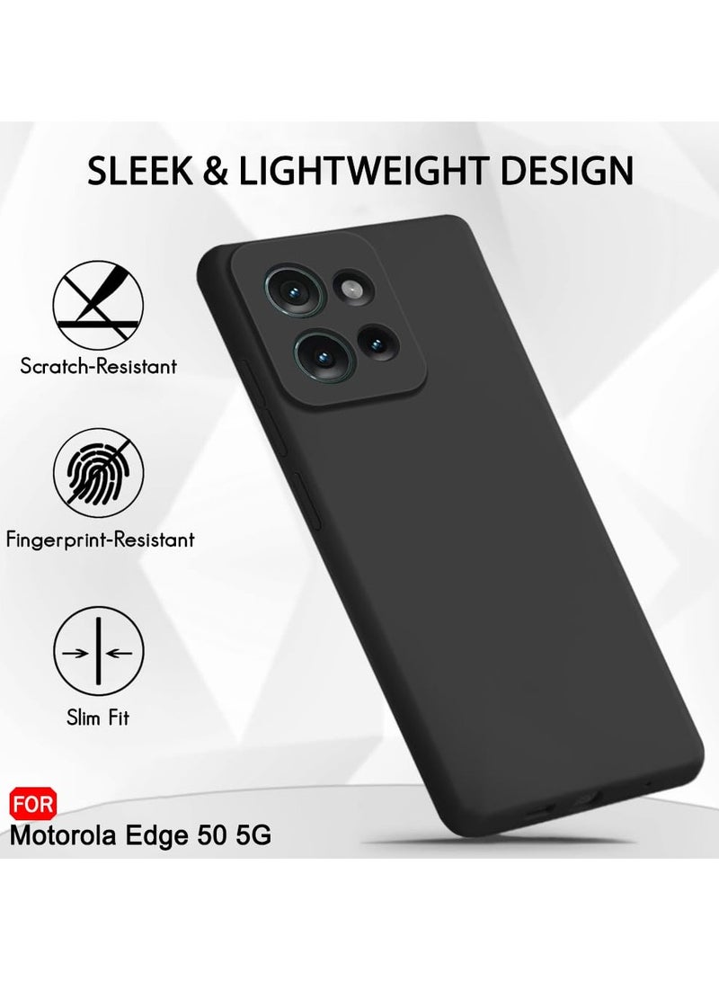 Case for Motorola Edge 50 Soft TPU Case Cover Matte Black Protective Slim Fit Case Drop Protection Designed for Moto Edge 50 - Image 3
