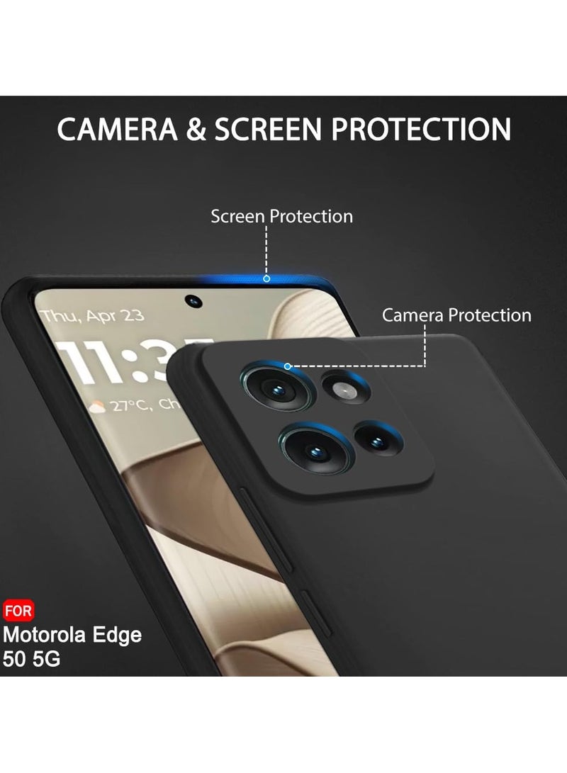 Case for Motorola Edge 50 Soft TPU Case Cover Matte Black Protective Slim Fit Case Drop Protection Designed for Moto Edge 50 - Image 4
