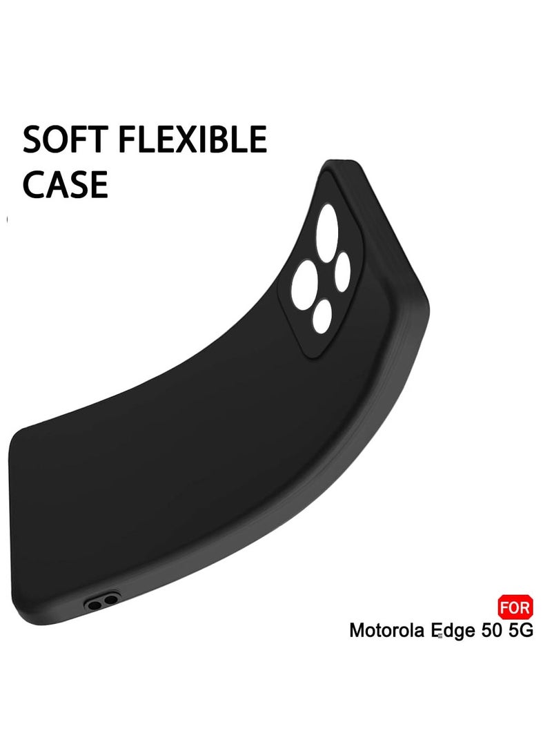 Case for Motorola Edge 50 Soft TPU Case Cover Matte Black Protective Slim Fit Case Drop Protection Designed for Moto Edge 50 - Image 2