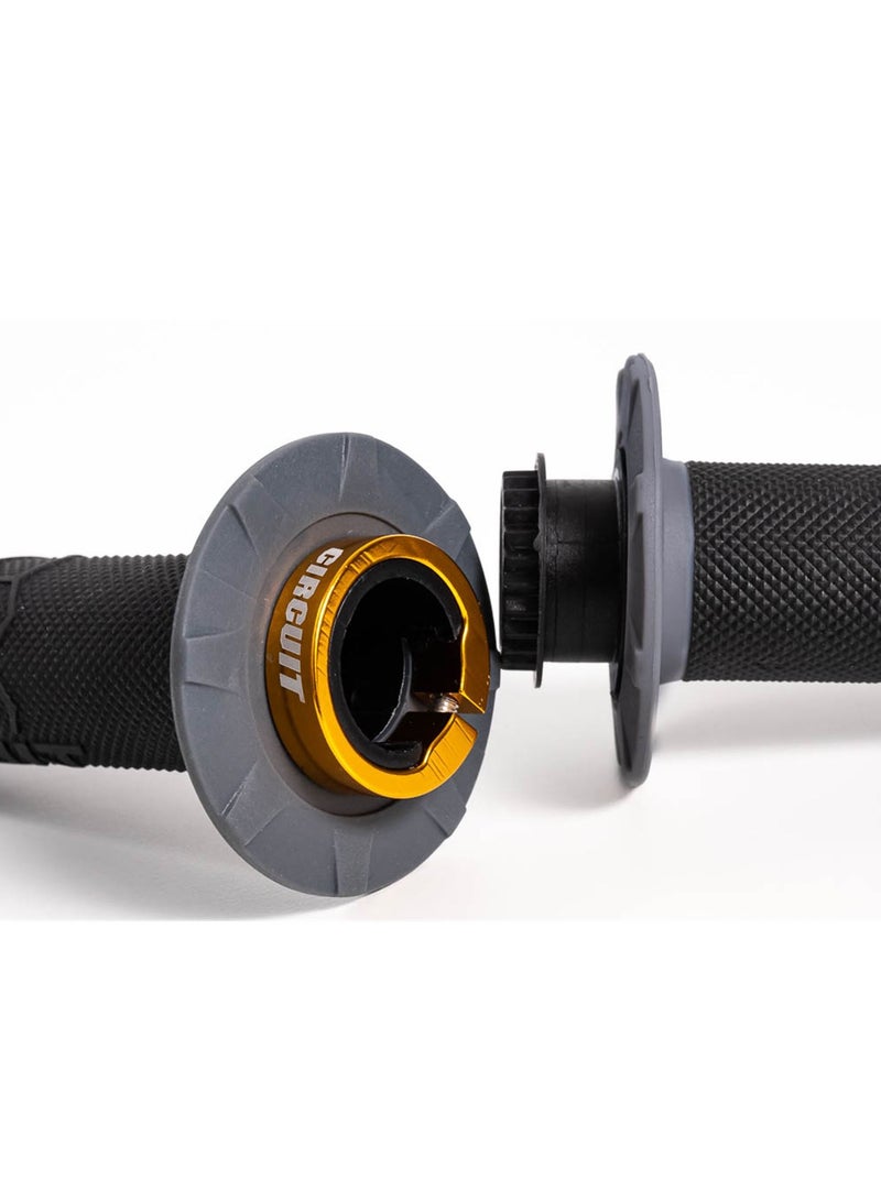 CIRCUIT Motorcycle Handlebar Grips - High-Performance Hand Grips Kira Lock-On for Motorcycle Handlebars - Fit 2 & 4-Stroke Models - Handlebar Grips with 8 Adapters by Circuit Equipment - Image 2