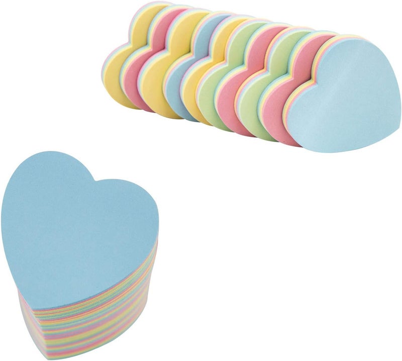 أوسوبولا Sticky Notes - 1000 Sheets Heart Mixed 4 Color Bulk Sale Sticky Memo Post Memo Note Tape Self Stick Notes for Office/School/Home - Image 2