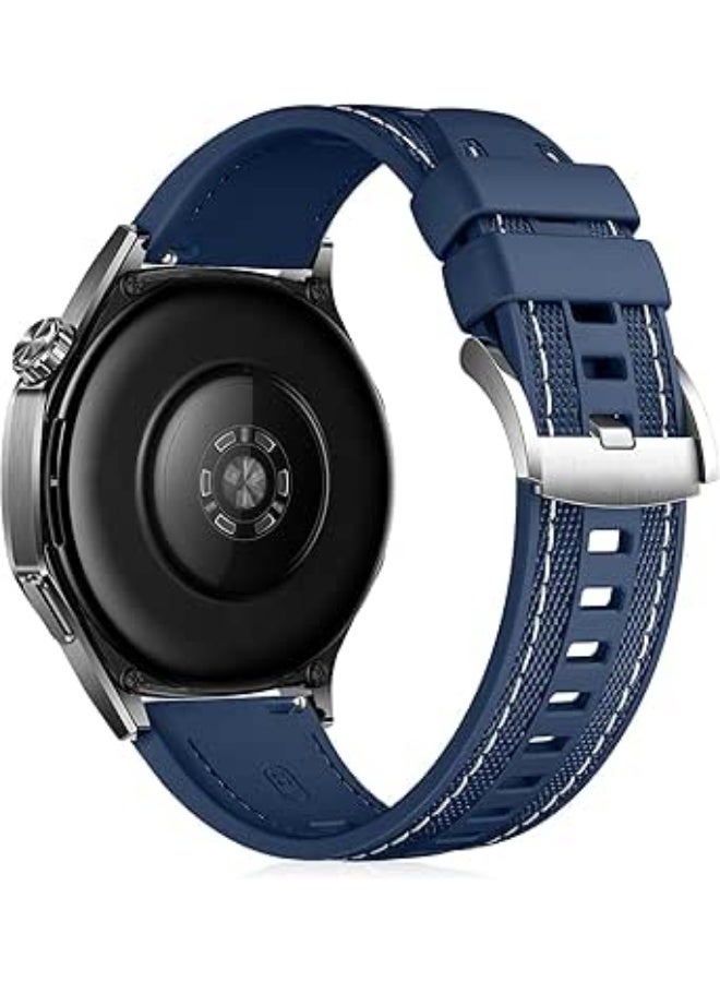 22mm Smart Watch Strap Compatible with Samsung Galaxy Watch 3 45mm/Galaxy Watch 46mm Strap/Gear S3 Classic/Amazfit GTR 4/GTR 3 Pro/Huawei Watch GT 3 Pro 46mm Hybrid Silicone Nylon 22mm bands - Image 1