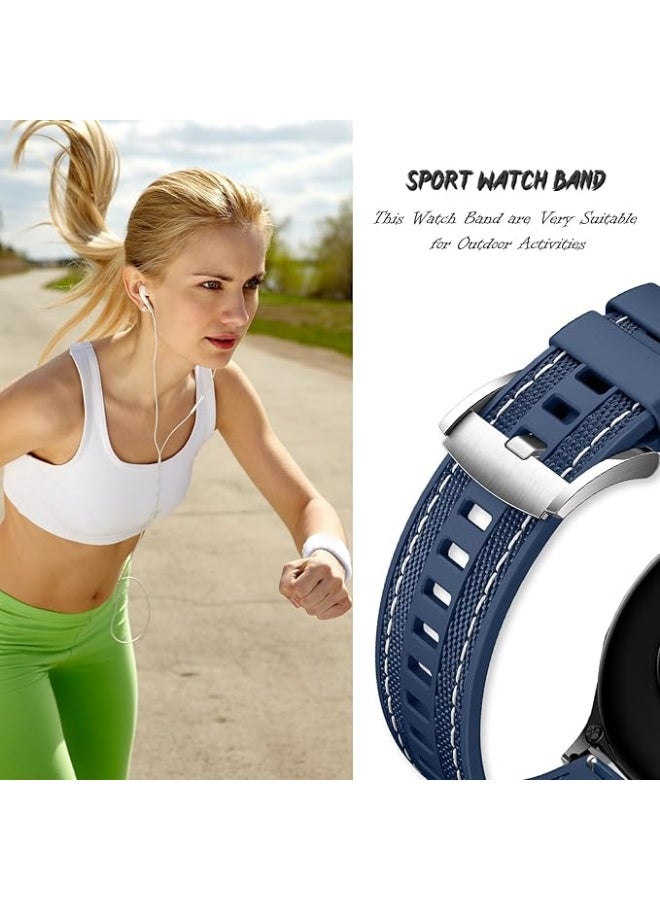 22mm Smart Watch Strap Compatible with Samsung Galaxy Watch 3 45mm/Galaxy Watch 46mm Strap/Gear S3 Classic/Amazfit GTR 4/GTR 3 Pro/Huawei Watch GT 3 Pro 46mm Hybrid Silicone Nylon 22mm bands - Image 3