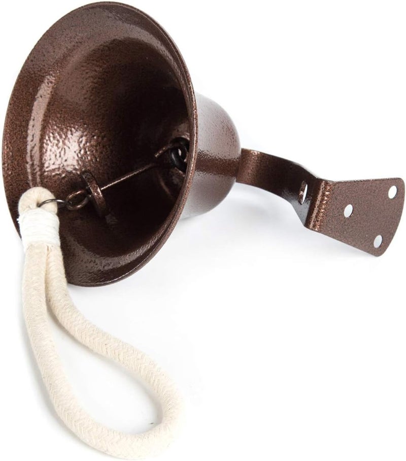 WMM Hanging Bell Dinner Bell Outdoor Bell Bracket Mount Wall Bell Indoor Rope Bell Ship/Boat/Nautical/Door/School/Reception/Home/Church Bell(Copper) - Image 3
