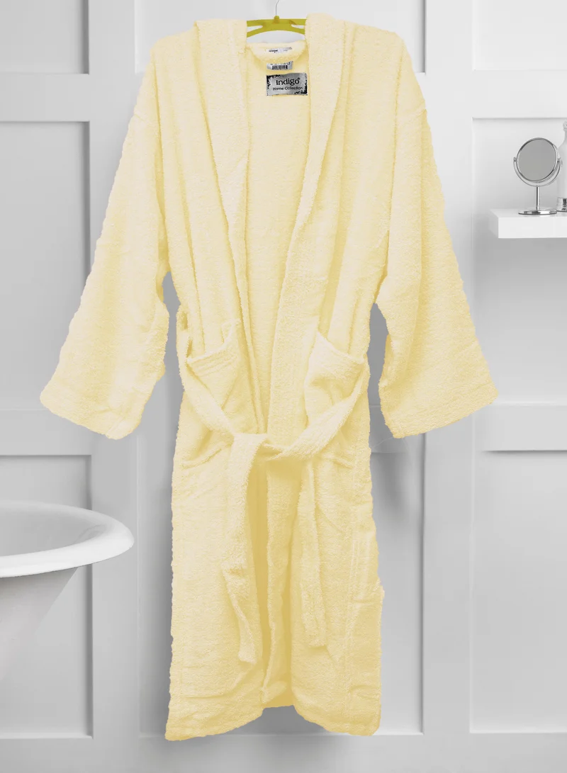 Bliss Casa Unisex Hooded Bathrobe - 100% Cotton, Super Soft, Highly Absorbent Bathrobes For Women & Men- Perfect for Everyday Use