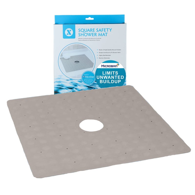Slipx Solutions Microban Rubber Shower Mat 21 "" × 21 ""