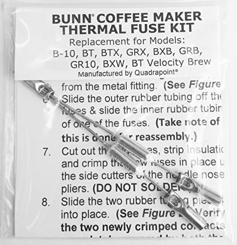 Quadrapoint Replacement Thermal Fuse Harness Compatible with Bunn Coffee Maker Models B-10, GRX, BXB, BTX, GRB, BR10, BXW, BT Velocity Brew, Part to Repair Your Bunn Coffee Maker, Water Not Heating? - Image 2