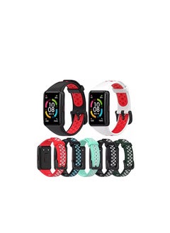 Generic Silicone Strap For Huawei - Honor Band 6 Colorful Pattern Replacement Watchbands For Huawei Band 6 Smart Watch  - Image 4