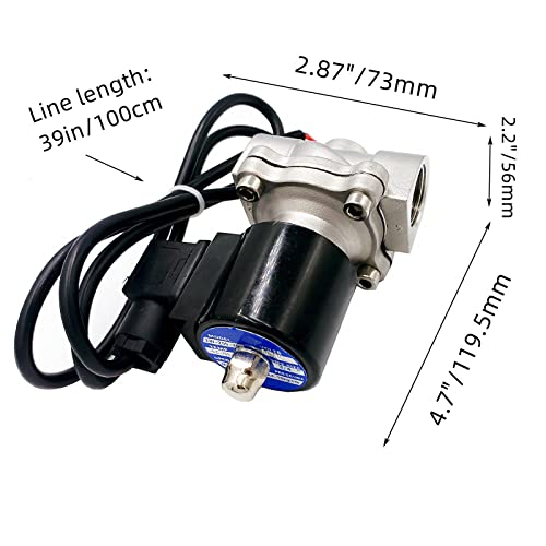 AOMAG Normally Closed Water Fountain Solenoid Valves, 3/4" NPT AC 110V Stainless Steel VITON Electric Underwater Solenoid Valve for Water, Air, Oil, Fuel - Image 2