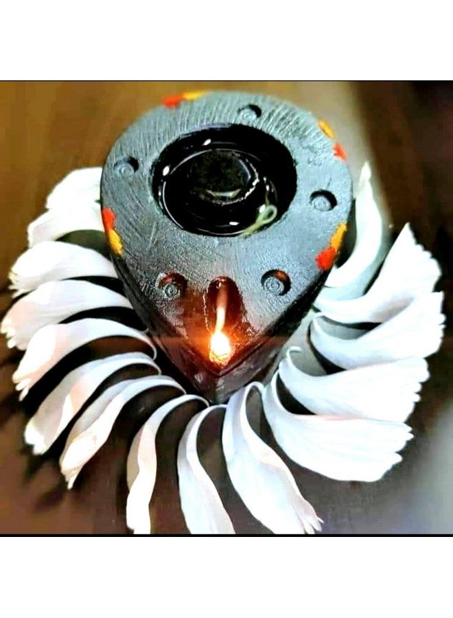 MYNAKSHA دييا/مصباح زيت/أغال فيلاكو من حجر الجرانيت MYNAKSHA لتزيين ديوالي وزينة نافراتري، 3.5 بوصة - Image 3