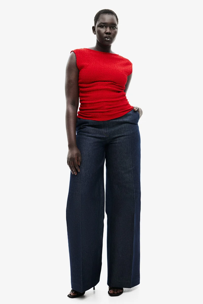 H&M Textured jersey top