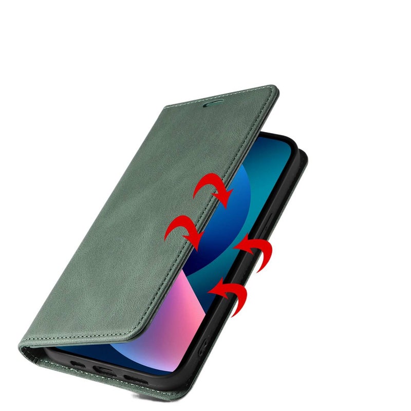 غطاء MagSafe بملمس جلد لـ Samsung Galaxy S20 Ultra مع مغناطيس قوي وحامل قائم مع مقاوم للصدمات مع قبضة مضادة للانزلاق مع حماية من السقوط باللون أسود مضاد للانزلاق مغناطيسي بوظيفة ح. - Image 4
