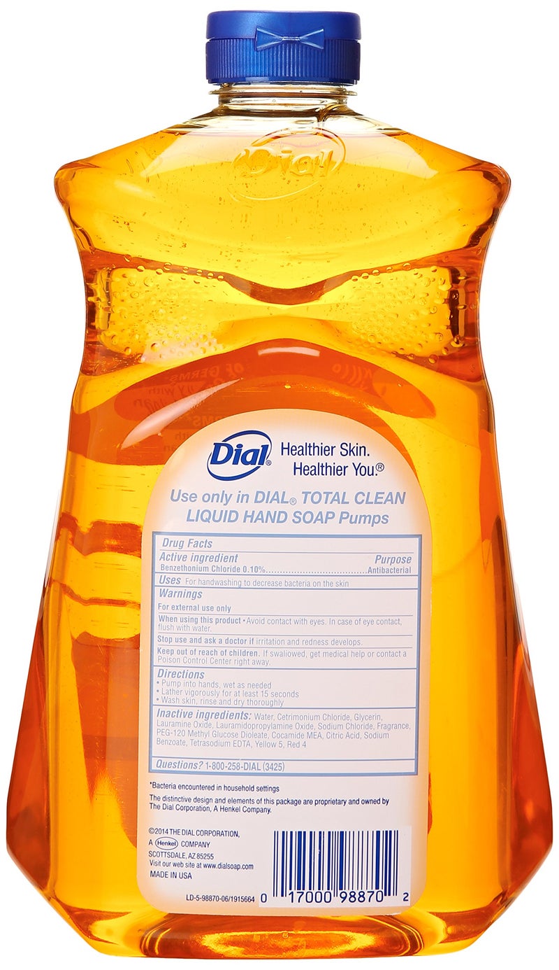 Dial Gold Antibacterial Liquid Soap with Moisturizer, 7.5 Oz Pump Bottle + 52 Oz Refill - Image 2