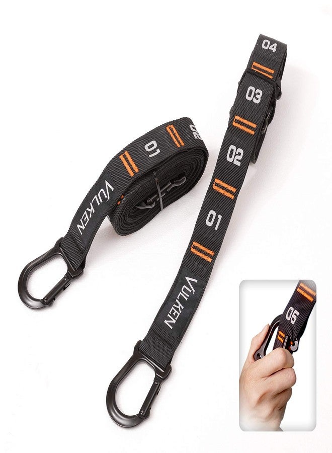 Vulken Adjustable Numbered Straps for Gymnastic Rings Carabiners Quick Hook System Easy to Set Up One Pair Strap Only - Image 1