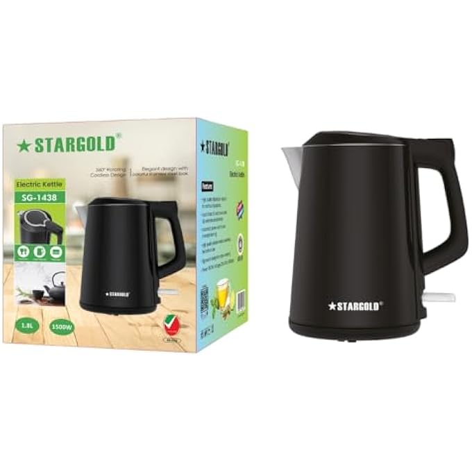 ستارجولد غلاية كهربائية سعة 18 لترًا، 1500 وات، تصميم عصري، إيقاف تشغيل تلقائي، حماية من الحرارة الزائدة، Sg1438 - Image 2
