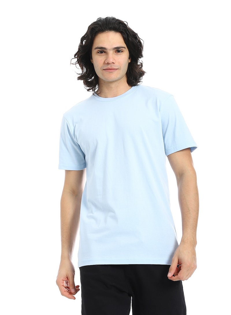 Andora Cotton Short Sleeves T -Shirt_Baby Blue - Image 1