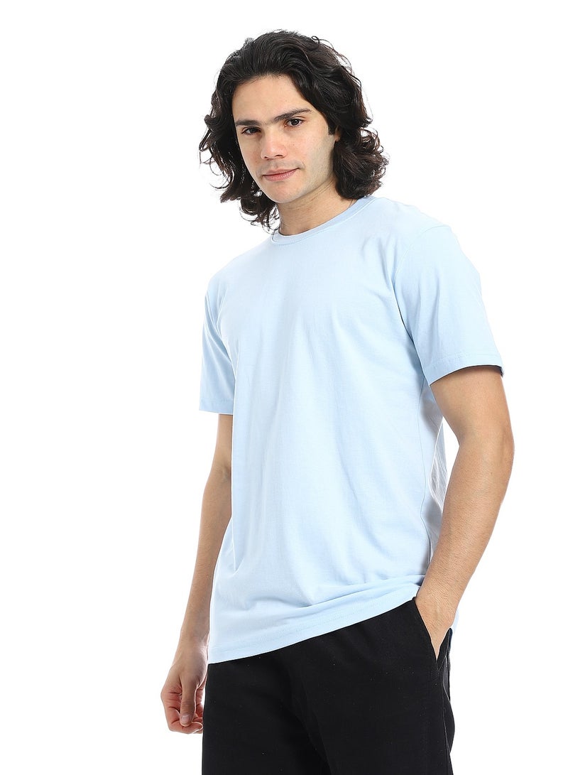 Andora Cotton Short Sleeves T -Shirt_Baby Blue - Image 2