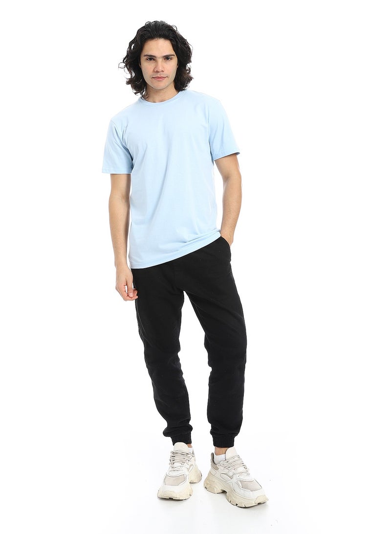 Andora Cotton Short Sleeves T -Shirt_Baby Blue - Image 4