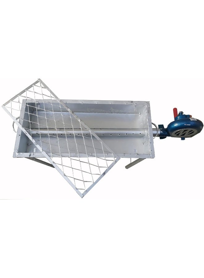 GO2CAMPS Alsaqer BBQ Grill with Air Maker/Blower Galva Tin Made Barbeque Hand BlowerFan, Adjustable Legs - Image 3