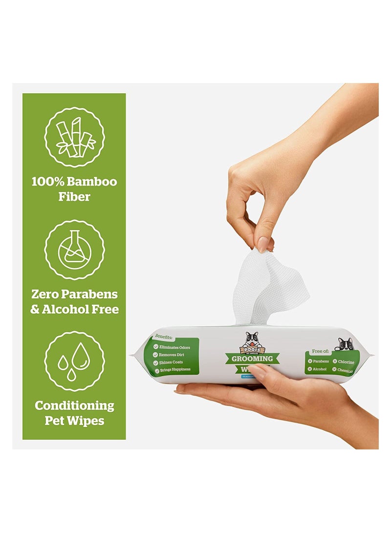 POGI'S PET SUPPLIES Deodorizing wipes for dogs and cats earth friendly hypoallergenic count 100 - Image 2