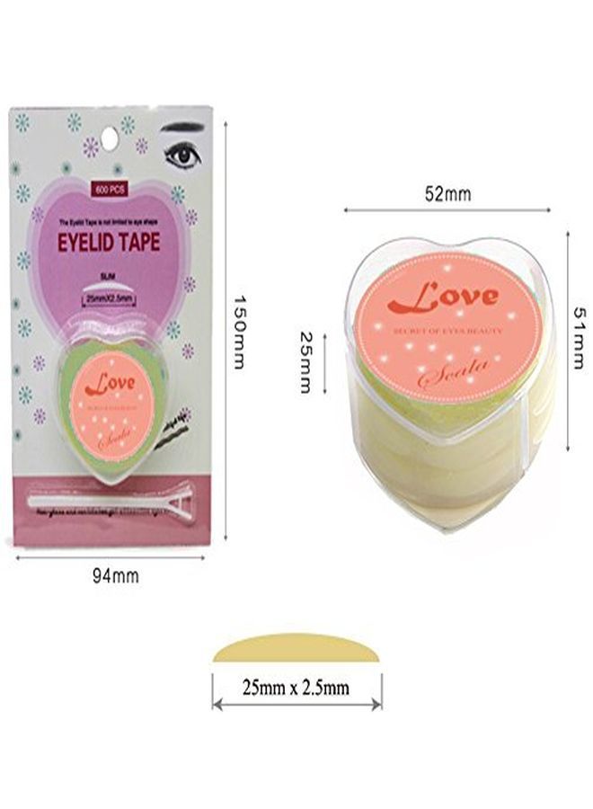 Dedila Pro 600 Pcs By A Box Makeup Breathable Eyelid Tape Big Eye Decoration Invisible Fold Eyelid Shadow Sticker Double Eyelid Tape Tool(With Fork Rods)(Slim)  - Image 5