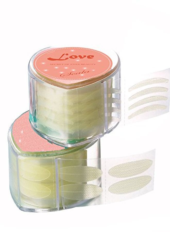 Dedila Pro 600 Pcs By A Box Makeup Breathable Eyelid Tape Big Eye Decoration Invisible Fold Eyelid Shadow Sticker Double Eyelid Tape Tool(With Fork Rods)(Slim)  - Image 1