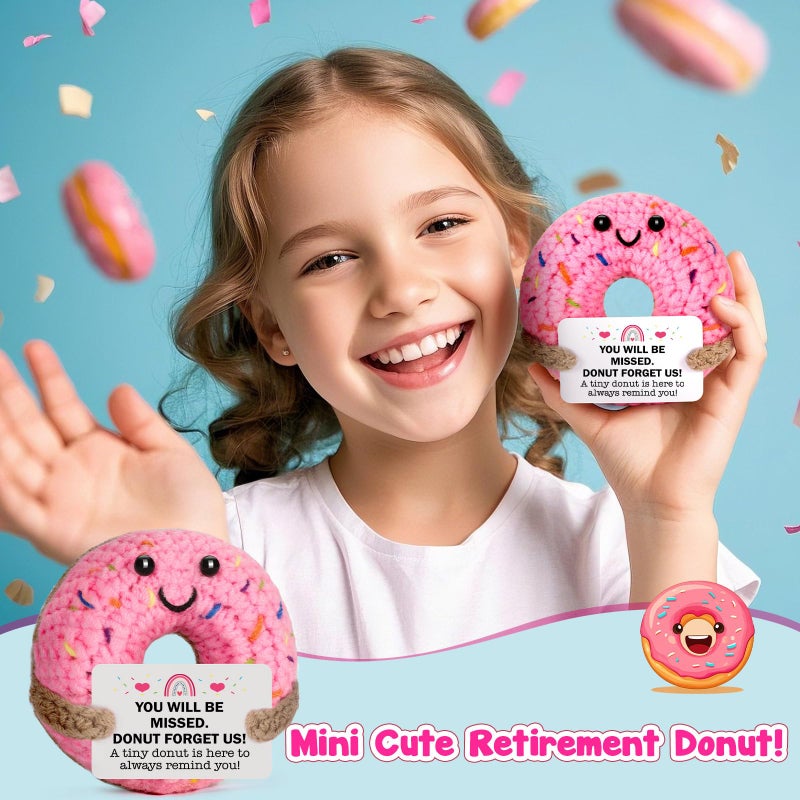 MBL Retirement Gifts for Women Men - Funny Crochet Donut Leaving Going Away Farewell Goodbye New Job Easter Graduation Appreciation Gift for Employee Teacher Nurses Coworker Team Boss Lady Retiree - Image 2
