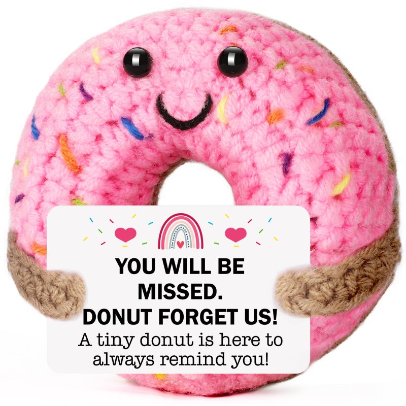 MBL Retirement Gifts for Women Men - Funny Crochet Donut Leaving Going Away Farewell Goodbye New Job Easter Graduation Appreciation Gift for Employee Teacher Nurses Coworker Team Boss Lady Retiree - Image 1
