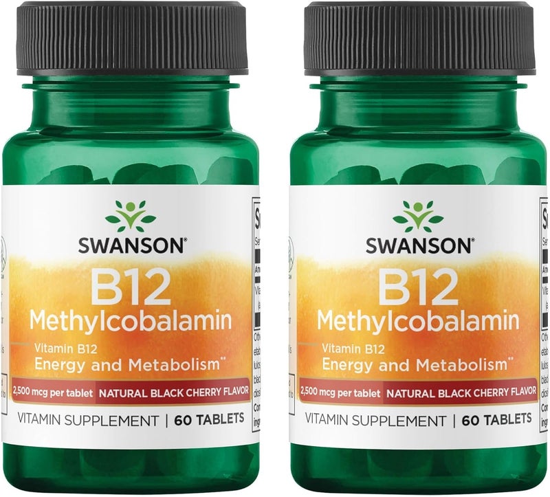 SWANSON B12 Methylcobalamin Tablets for Energy and Metabolism - Image 1
