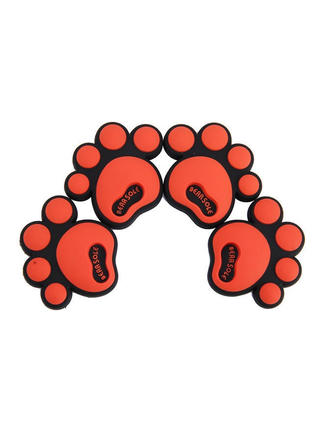 NIBEMINENT 4-Piece Dog Footprint Shape Car Auto Protection Sticker