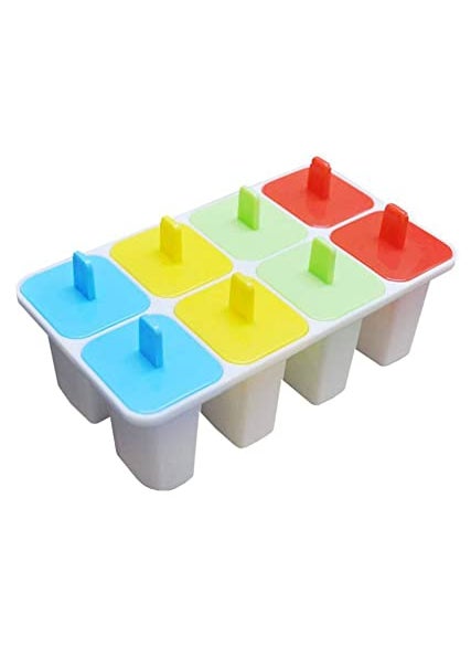 Pass Pass pass pass 8 Set Ice Cream Candy Kulfi Maker Plastic Mould ice Stick Trays  - Image 1