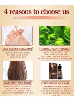 MOKERU MOKERU Argan Oil Dye Hair Color Shampoo Dark Brown 500ml  - Image 3