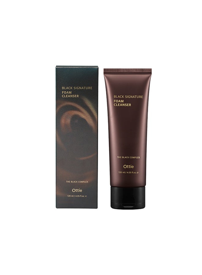أوتي رغوة التنظيف Ottie Black Signature بحجم 120مل | رغوة تنظيف عميق | تُنقّح المسام لبشرة صافية ومُشرقة | K-Beauty - Image 1